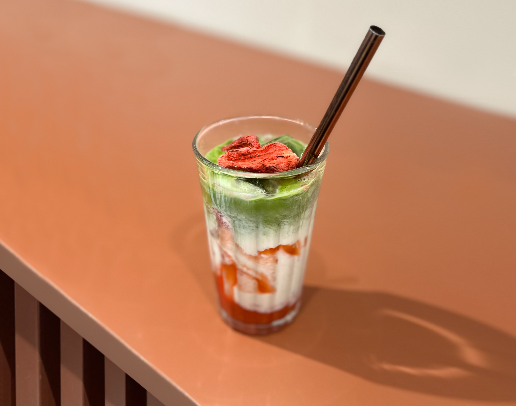 "Iced Strawberry Matcha"