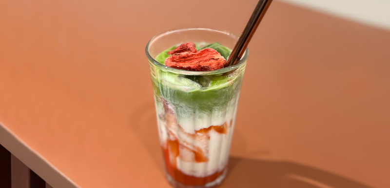 Iced Strawberry Matcha Latte